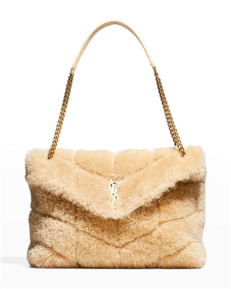 saint laurent shearling bag|st laurent ysl shoulder bag.